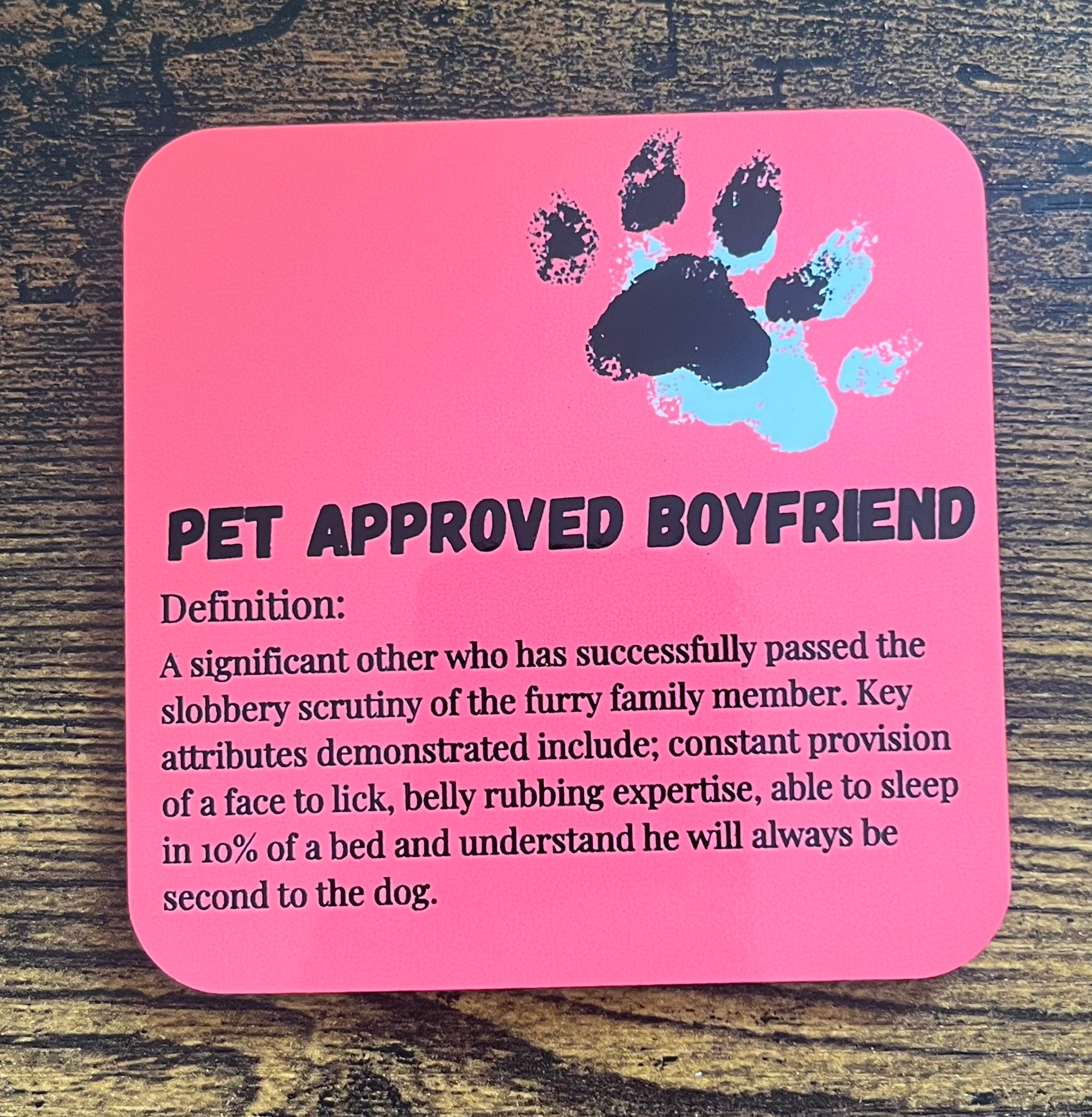 'Pet-Approved Boyfriend' Coaster