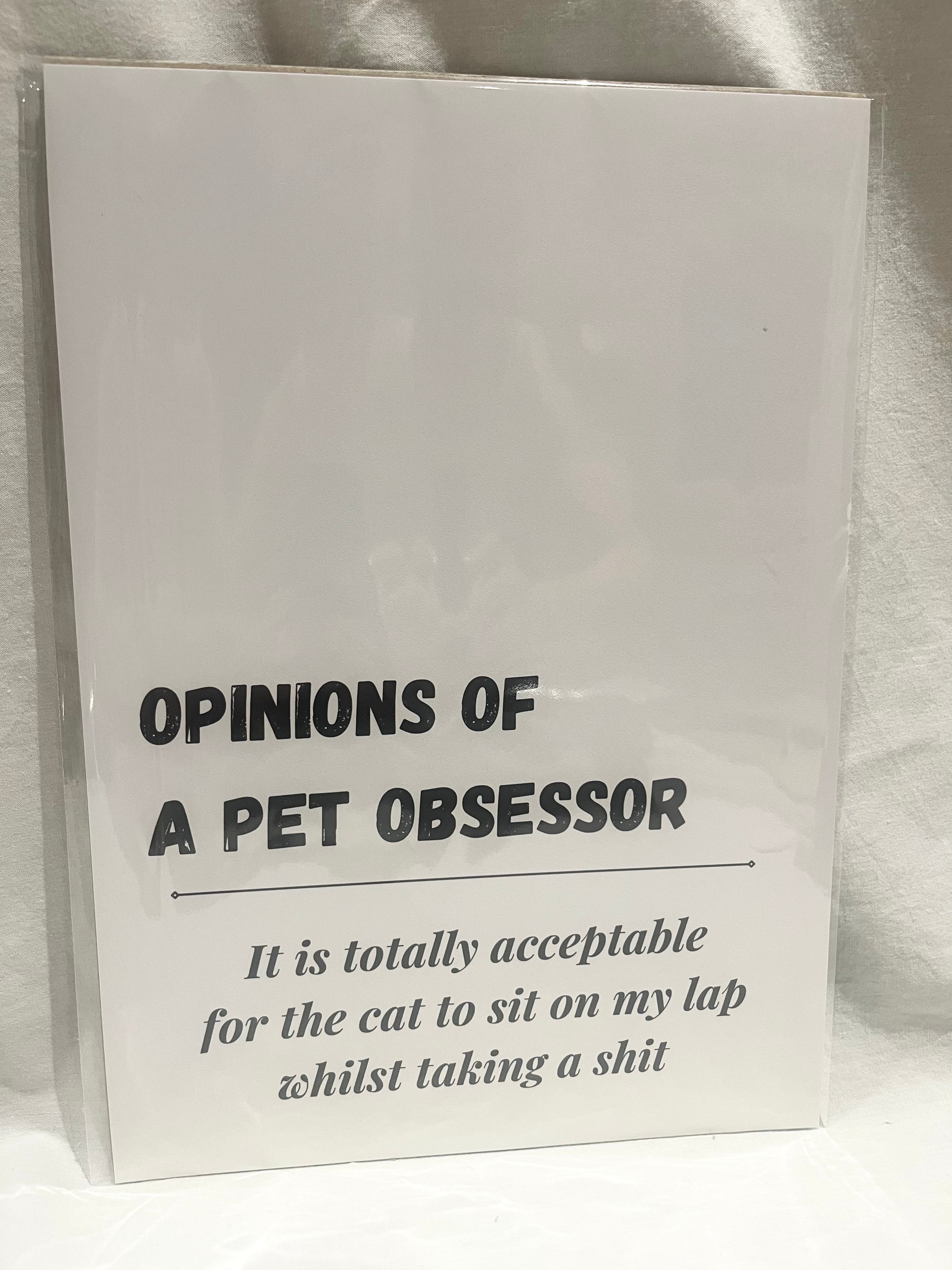 "Opinions of a Pet Obsessor: totally acceptable" A4 Print