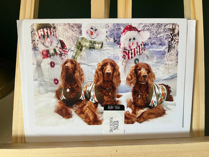 Irish Setter Christmas Card